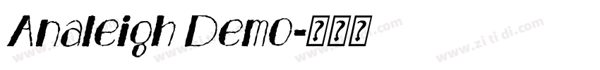 Analeigh Demo字体转换